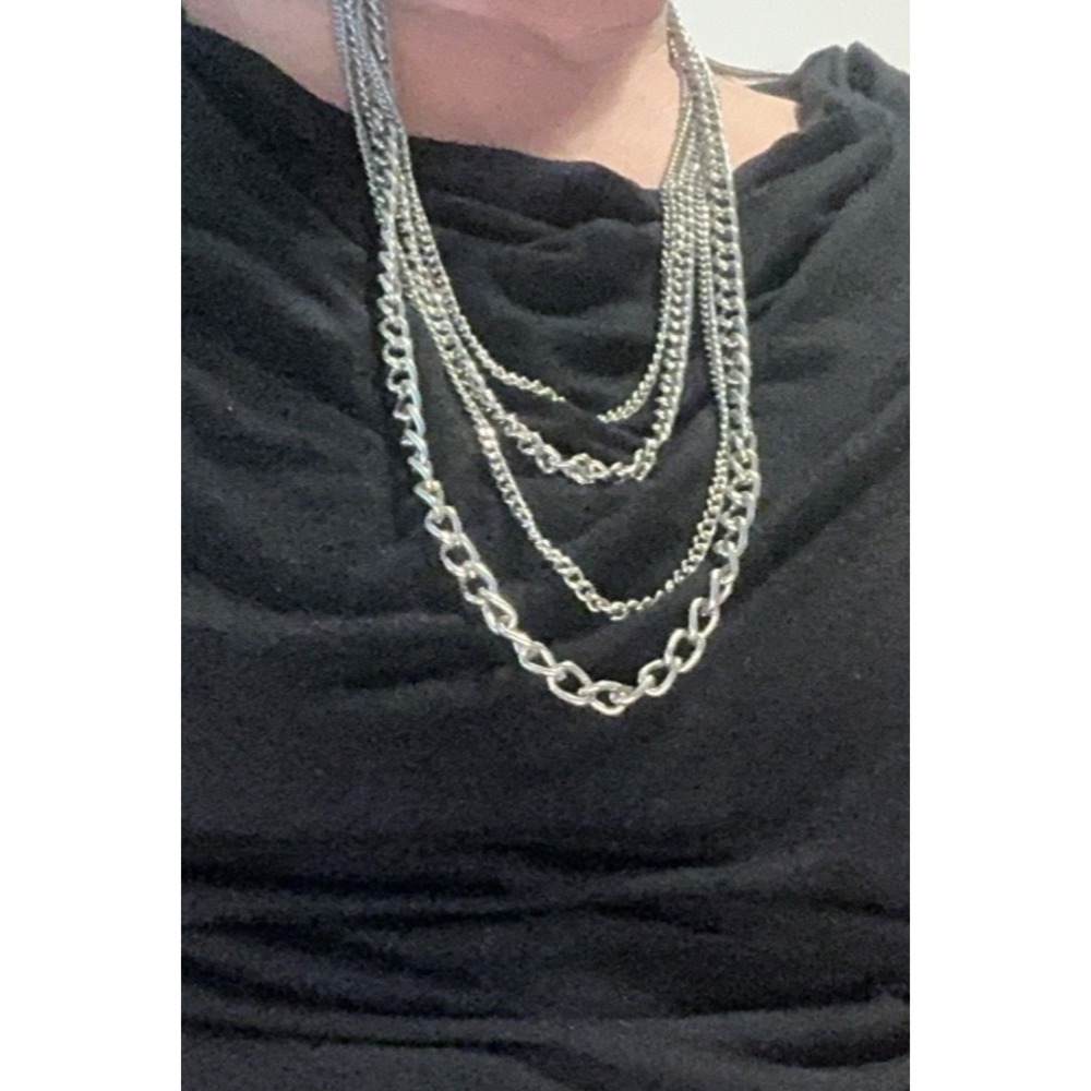 Multiple Chains Heavy Womens Necklace Fashion Jewelry